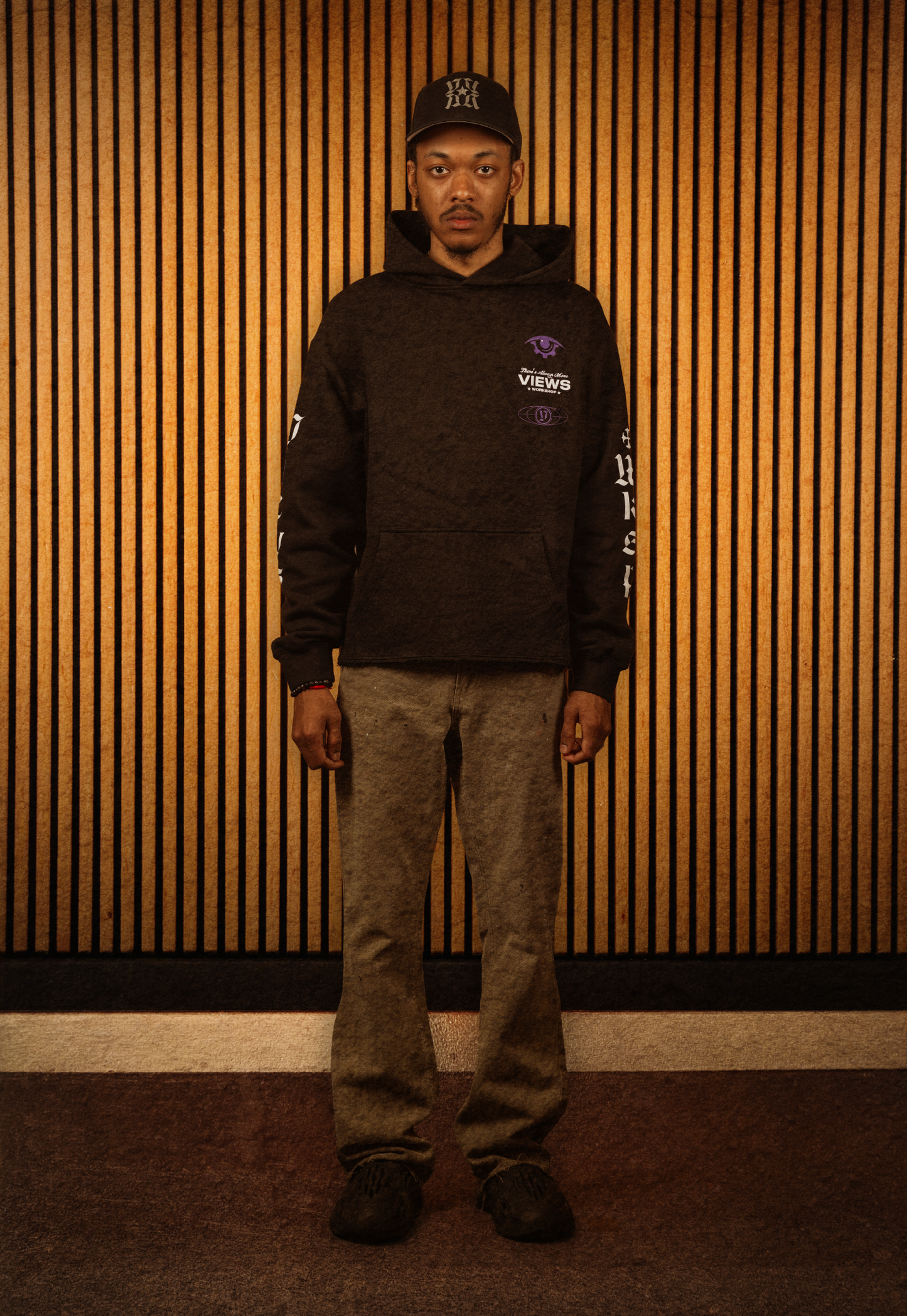 Crop Raven Hoody-Black