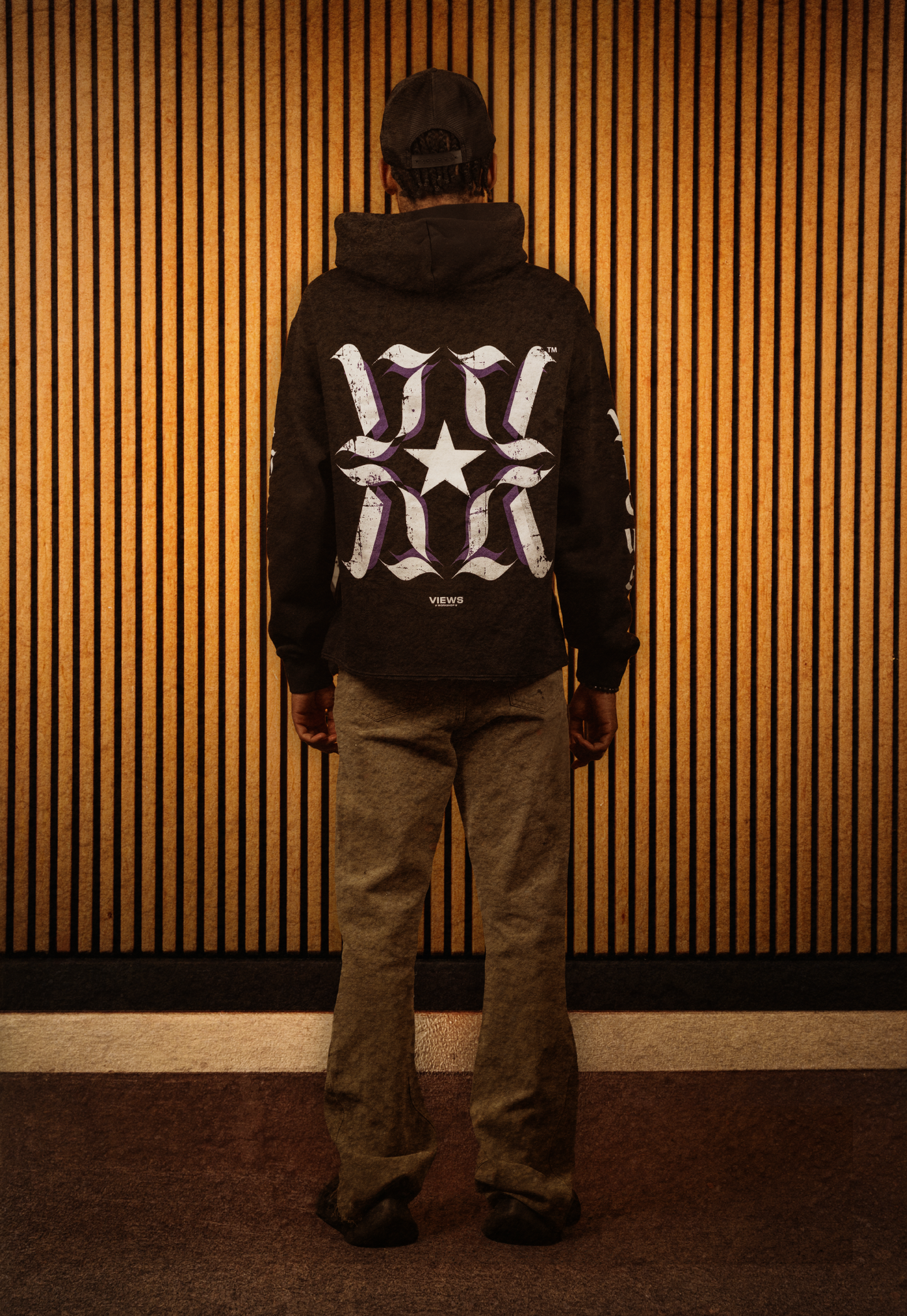 Crop Raven Hoody-Black