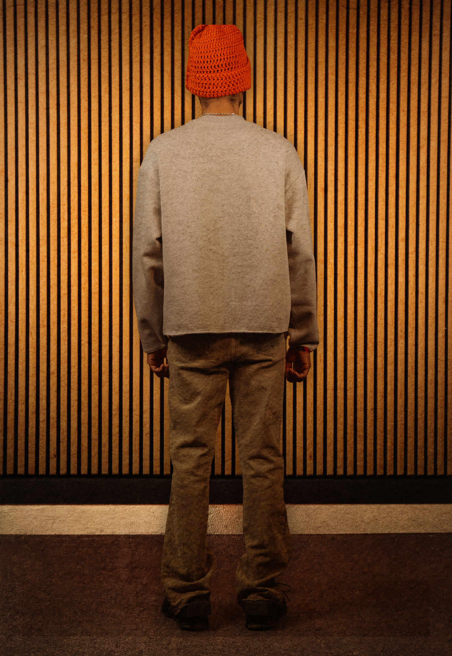 Crop Tetrad Crewneck -Heather