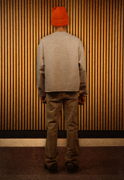 Crop Tetrad Crewneck -Heather