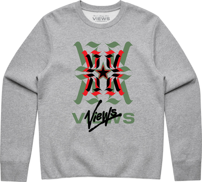 Crop Tetrad Crewneck-Heather