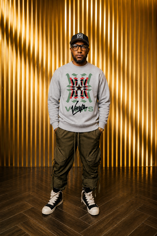 Crop Tetrad Crewneck-Heather