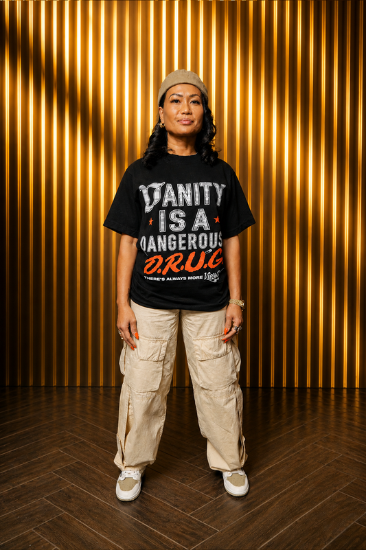 Vanity is a Drug  S/S Tee-Black