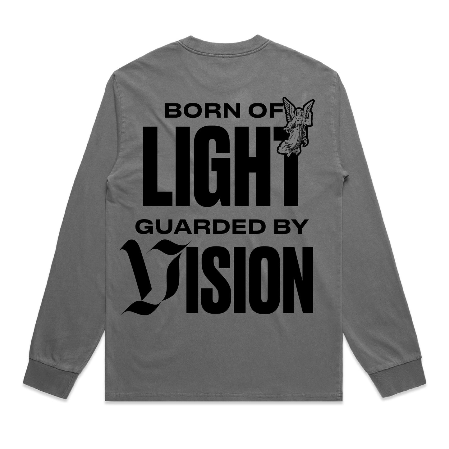 Vision LS Tee-Faded Grey