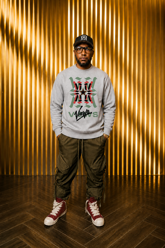 Crop Tetrad Crewneck-Heather